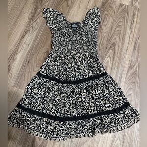 Angie Black and Cream Floral Dress